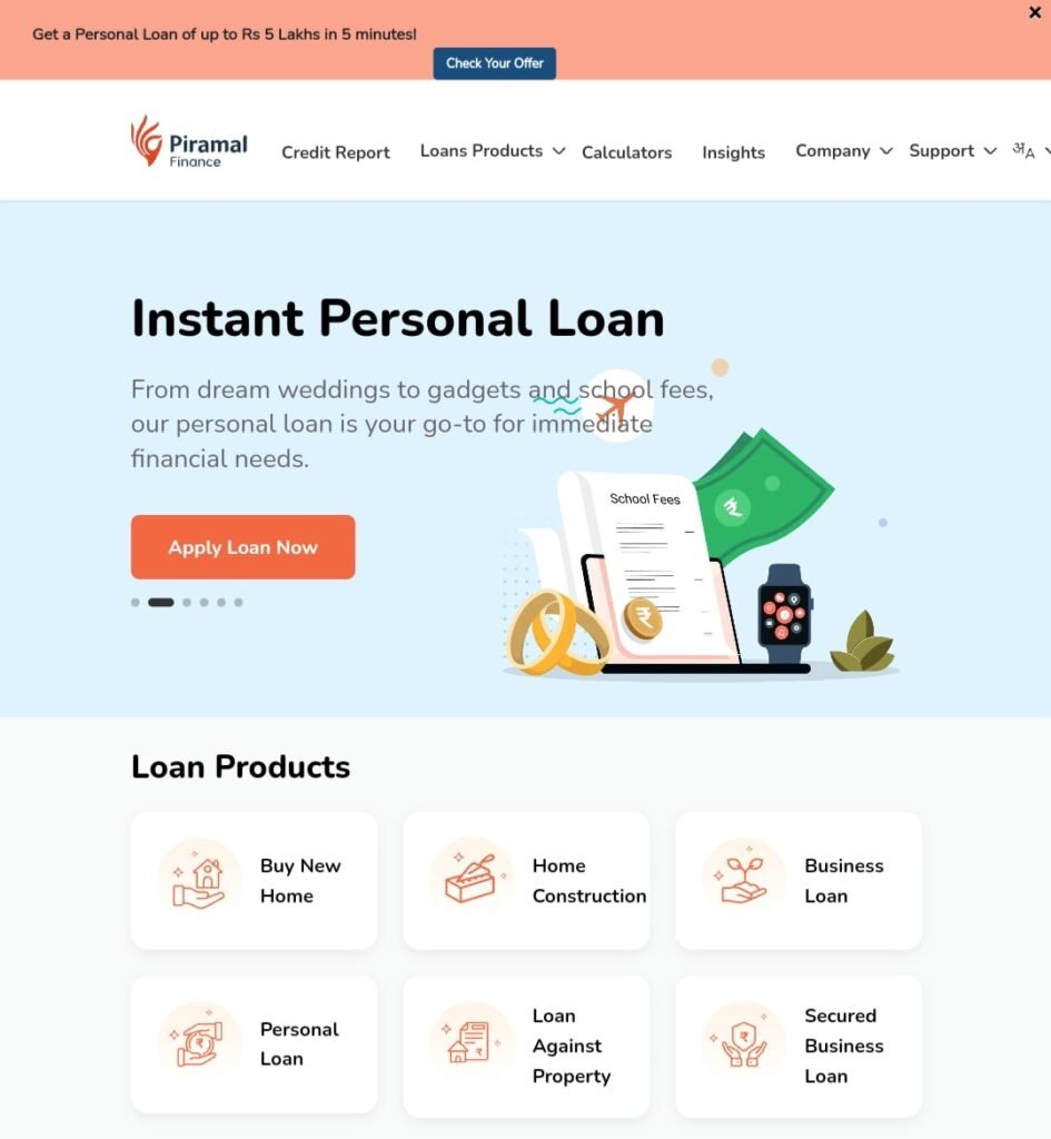Piramal Finance Loan